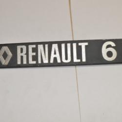 Logo / Sigle  Hayon  Voiture Ancienne Renault 6TL  Ancien  (20)