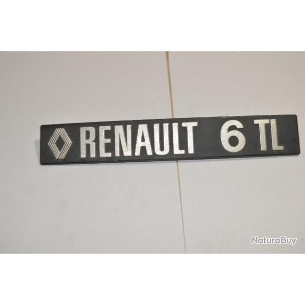 Logo / Sigle  Hayon  Voiture Ancienne Renault 6TL  Ancien  (20)