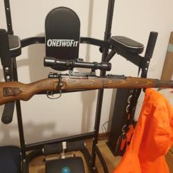 MAUSER 98K SNIPER 8X60S + CARTOUCHES.