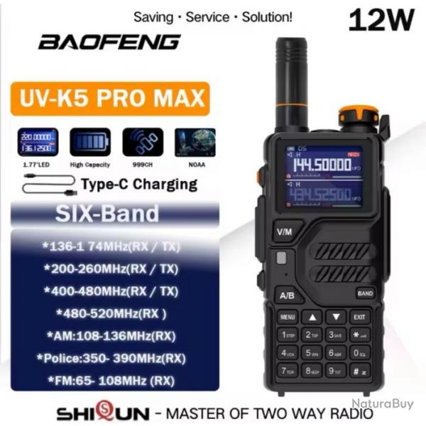 Talkie-walkie Baofeng UV-K5 Pro Max