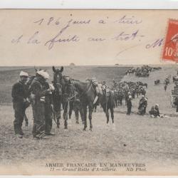 CPA - ARMÉE FRANÇAISE EN MANOEUVRE - Grand'Halte d'Artillerie