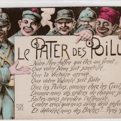 CPA - Patriotique : Le Pater des Poilus