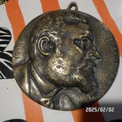 PLAQUE JEAN JAURES EN BRONZE