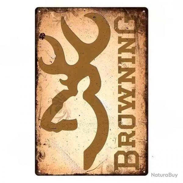 Plaque dcorative mtal Browning