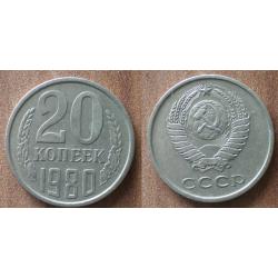 Russie 20 Kopecks 1980 Piece Kopeks Kopek Rouble Roubles URSS