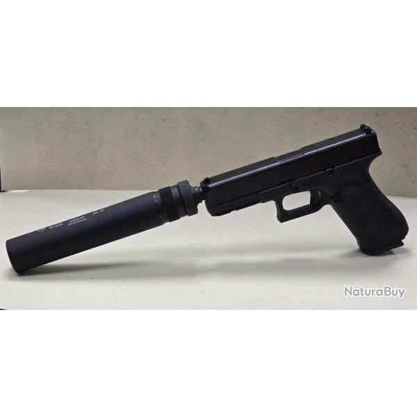 Pack GLOCK 17 gen 5 9x19 MOS filet + silencieux B&T + 6 chargeurs