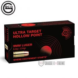 50 Munitions GECO Ultra Target Hollow Point Cal 9mm Luger 124Gr