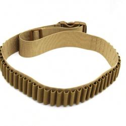 Ceinture de chasse beige 50 cartouches