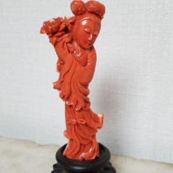 Sculpture en Corail rouge - XIX/XXème