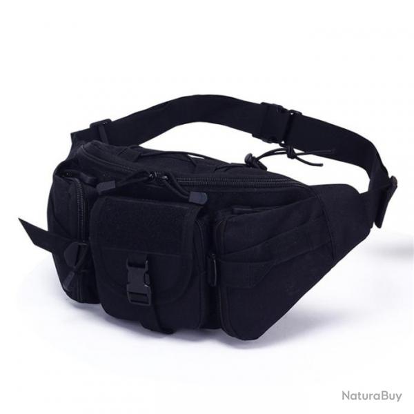 Sac banane noir en tissu Oxford - LIVRAISON GRATUITE