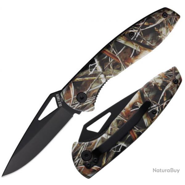 Couteau Schrade OT Camo Lame Acier Inox Manche Aluminium Clip Linerlock SCHP1207757