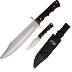 Couteau Schrade OT Bowie Combo 2 Couteaux de Chasse Lame Acier Inox Etui Nylon SCHP1207759