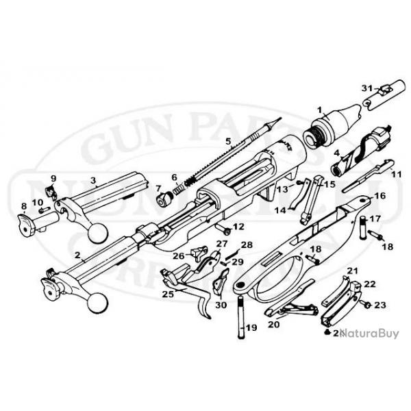 ressort de rtention du clip, magazine catch spring STEYR M95 N14