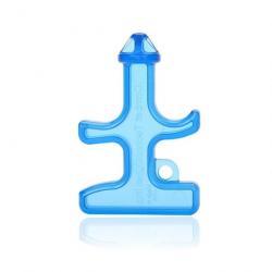 Porte clef de défense type poing américain - Bleu