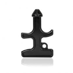 Porte clef de défense type poing américain - Noir