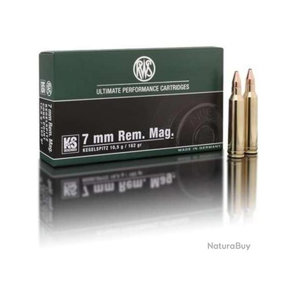 RWS Balles de chasse Ks conique - par boite de 20  7mm REMINGTON MAGNUM   162Gr