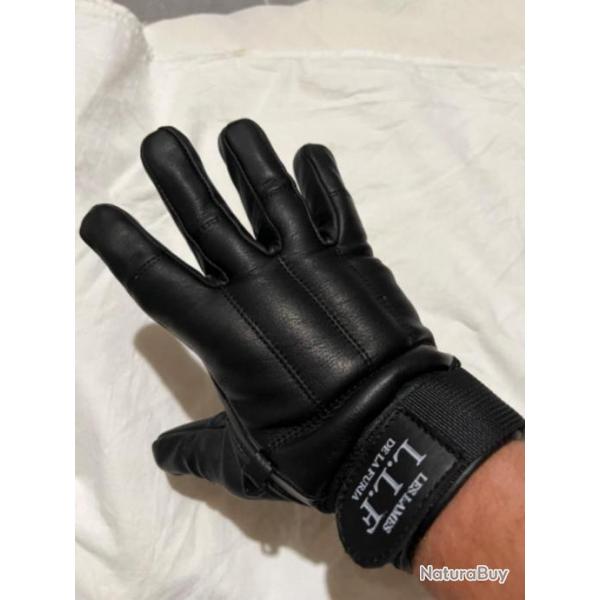 DF24 Gants lests DFENSEUR LLF cuir/kevlar/EVA