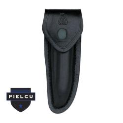 5312 Etui cuir noir Pielcu Laguiole 12 cm