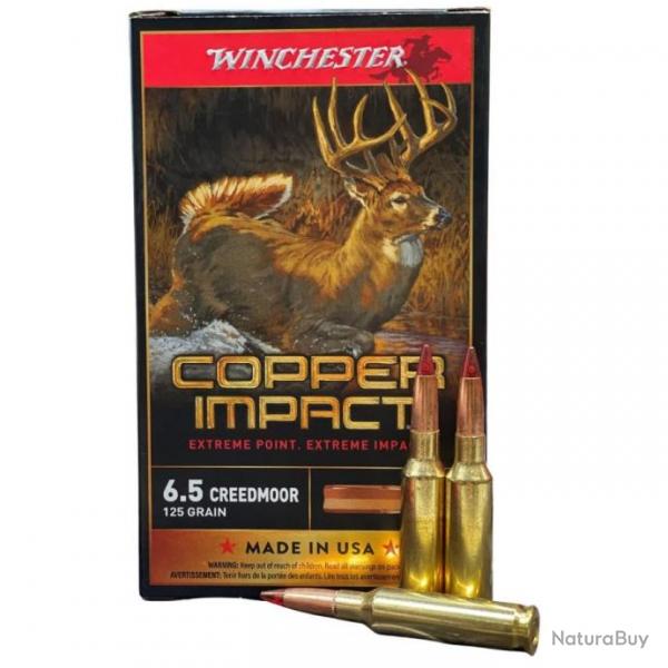 Munitions WINCHESTER cal.6.5 creedmoore extreme point lead free copper impact 125gr par 20