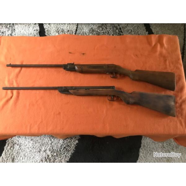 Lot de 2 carabine  plomb pour restauration ou pour pices