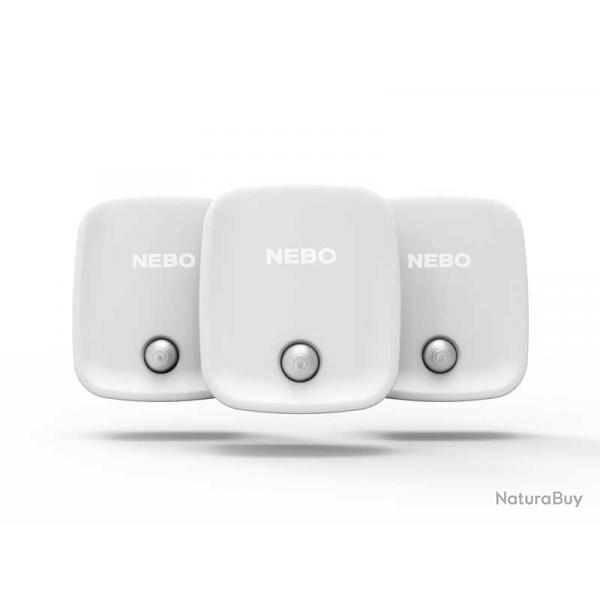 BEL1676 PACK DE 3 VEILLEUSES NEBO "MOTION SENSOR NIGHT LIGHT" NEUF