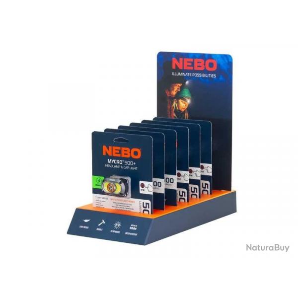 BEL1686 PRESENTOIR DE COMPTOIR POUR 6 LAMPES NEBO MYCRO/MYCRO 500+ NEUF