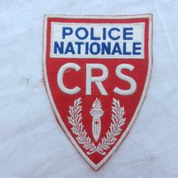 Insigne badge tissu Police Nationale France CRS grand modèle