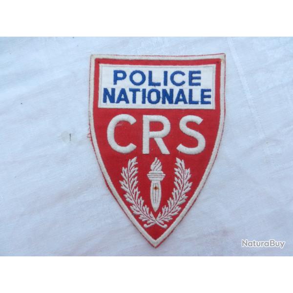 Insigne badge tissu Police Nationale France CRS grand modle