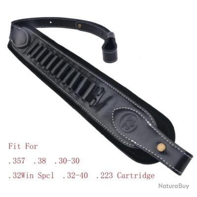 Élingue De Fusil TOURBON En Cuir - Réglable, Antidérapante, Avec Pivots, Noire, Neuf