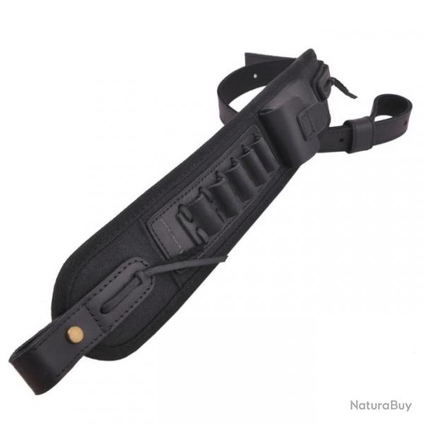 Sangle de fusil en cuir Black(.30-06 .308)