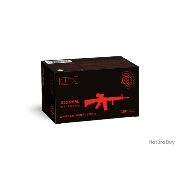 223REM FMJ DTX 55gr Geco boite de 150 munitions