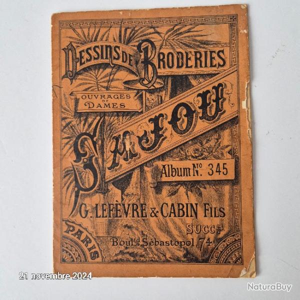 Albums dessins broderie  colorier, tapisserie SAJOU Et autres
