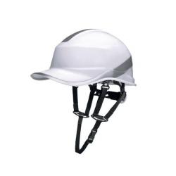 Casque de chantier Delta Plus DIAMOND V UP  blanc taille ajustable design sport avec jugulaire