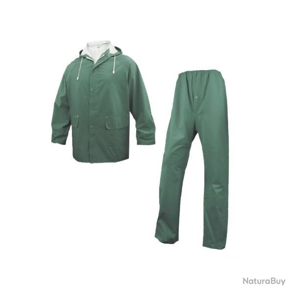 Ensemble de pluie impermable Delta Plus 304 taille L vert polyester enduit double face PVC