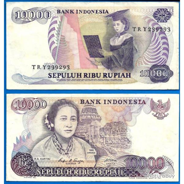 Indonesie 10000 Rupiah 1985 Kartini Billet