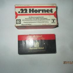 60 Cartouches (balles chasse) RWS Cal 22HORNET