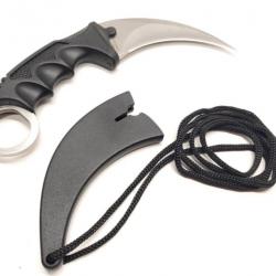 Couteau Griffe S-TEC Karambit Lame Acier Inox Manche ABS Etui Plastique STT222002SL