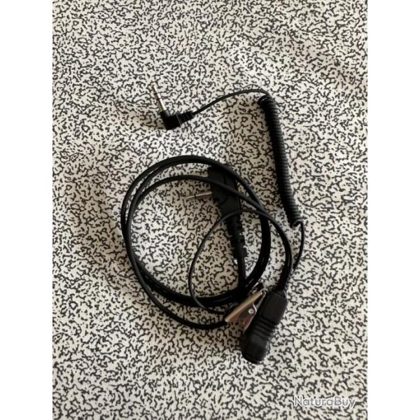 Cordon de liaison G9 vers casque Peltor ProTac lll ou MSA Sordin Suprme pro X, avec micro