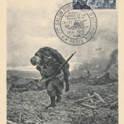 CPA-la grande guerre et la philatélie - Paris - salon d'automne 1958