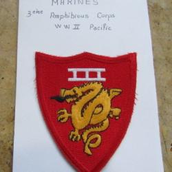 patch US marine 3° amphibious corps navy USMC ww2 US insigne deuxième guerre américain pacifique