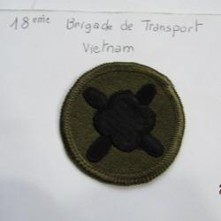 18 transport brigade  patch US insigne post deuxième guerre américain tenue combat Corée Vietnam