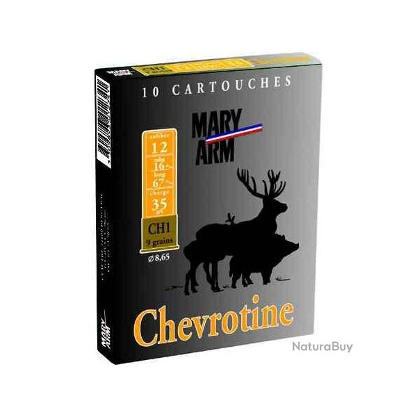 MARY ARM Cartouches de chasse Chevrotine - par boite de 10  20  / 67  9 GrainsGr