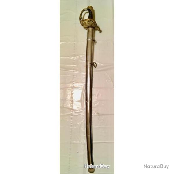 SABRE D'OFFICIER DES CHASSEURS DE VINCENNES, 1837, EXCELLENT ETAT