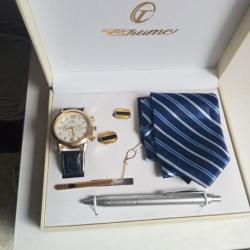 coffret montre cravate pince cravate stylo boutons de manchettes