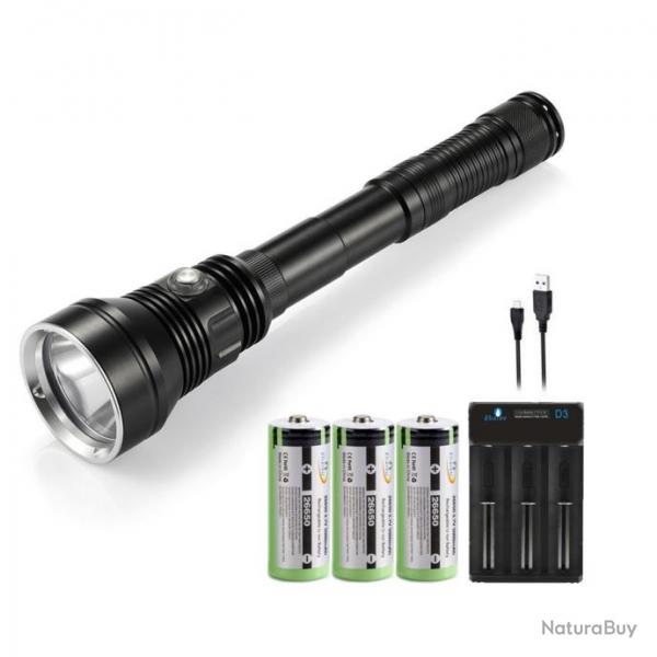 Lampe torche LED XHP70.2 avec batteries et chargeur - Lumire blanche - LIVRAISON GRATUITE