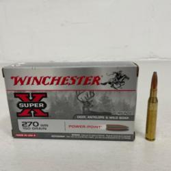 !! NEUF !! MUNITIONS WINCHESTER POWER-POINT CALIBRE 270win 150 GRAINS