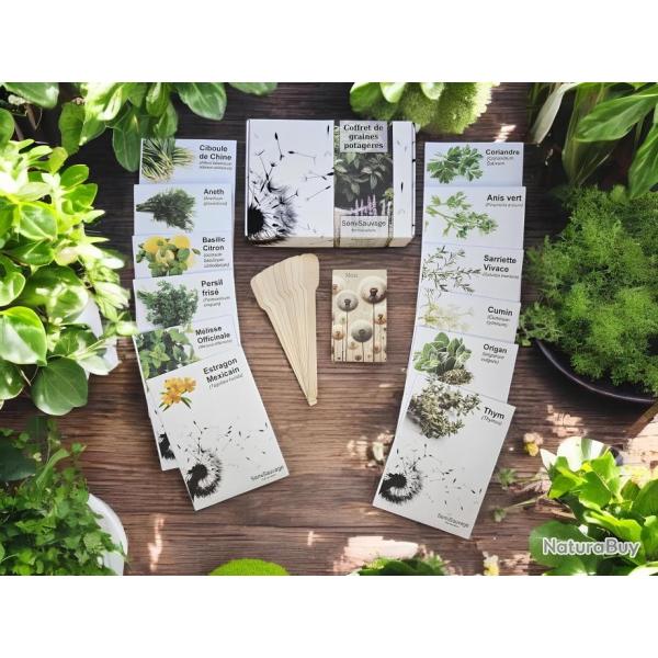 Coffret de Graines - Spcial Plantes Aromatiques - SemiSauvage Permaculture