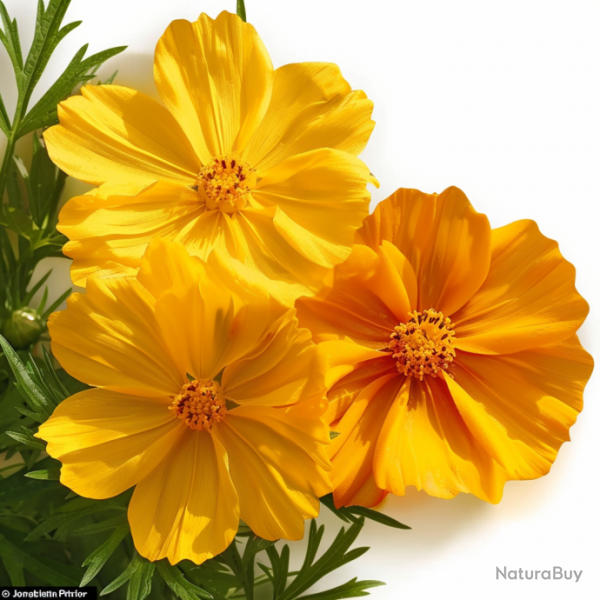 100 Graines de Cosmos Jaune et Orange - SemiSauvage Permaculture