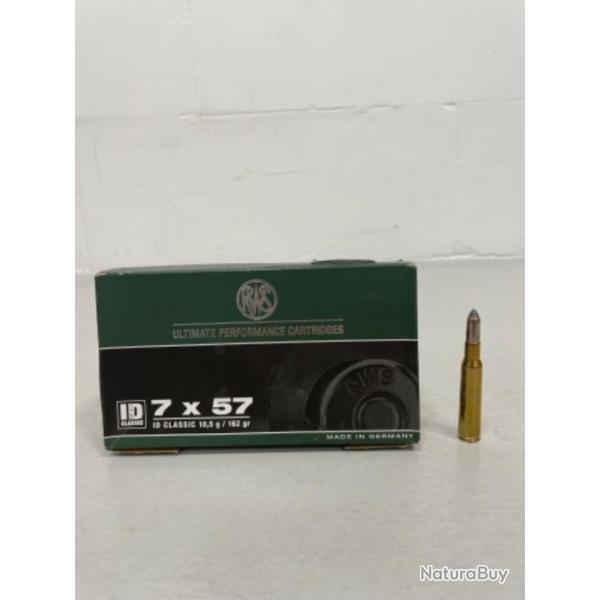 !! NEUF !! MUNITIONS RWS ID CLASSIC CALIBRE 7x57 162 GRAINS