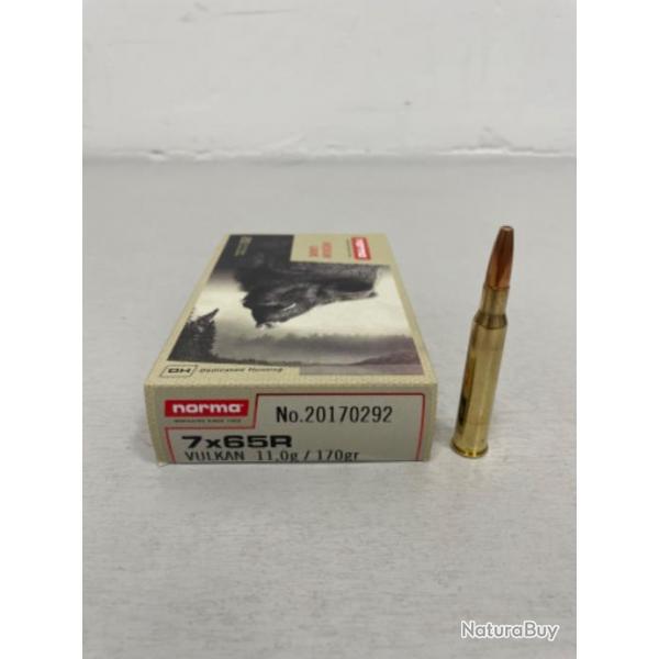 !! NEUF !! MUNITIONS NORMA VULKAN CALIBRE 7x65R 170 GRAINS